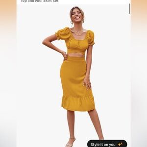 Elegant Mustard Yellow Skirt